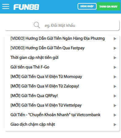 Gui Tien fun88 viet mobile
