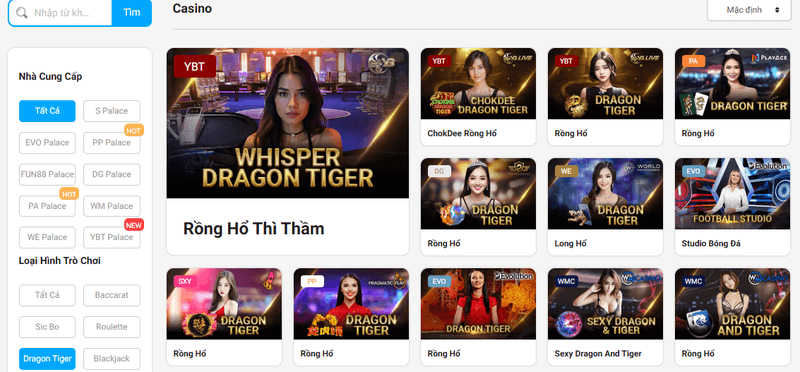 giới thiệu dragon tiger fun88