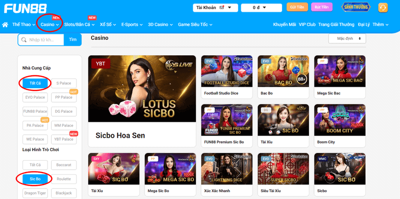 hướng dẫn chơi sicbo fun88