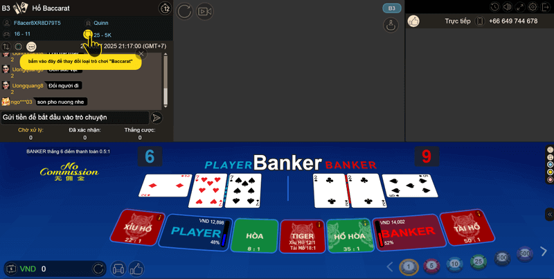 luật chơi baccarat