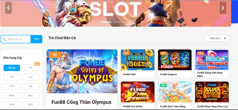 slots chủ đề đặc biệt tại fun88