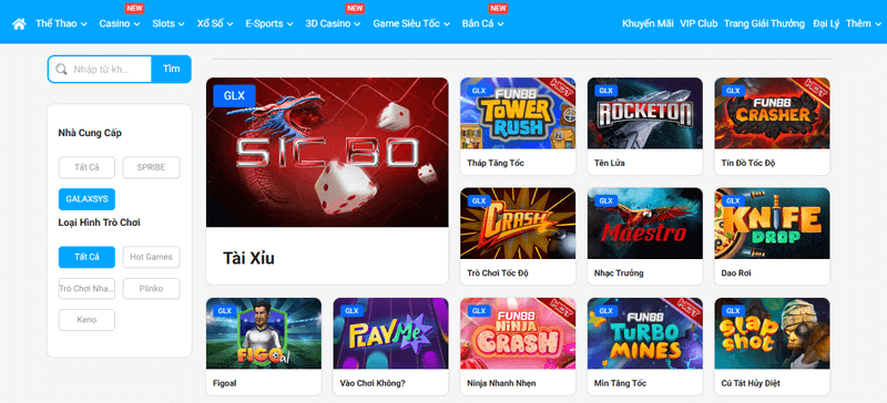 game siêu tốc galaxsys
