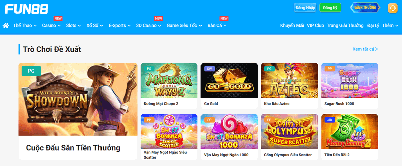 giới thiệu slot fun88