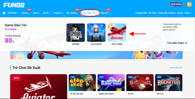 hướng dẫn chơi game siêu tốc fun88