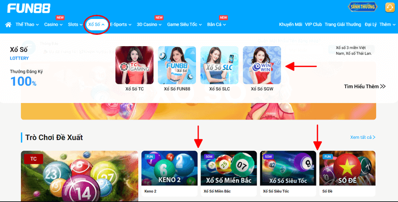 hướng dẫn chơi xổ số fun88