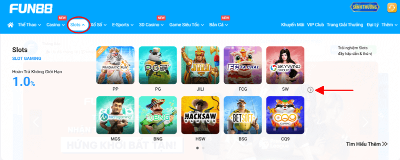 hướng dẫn tham gia slot fun88