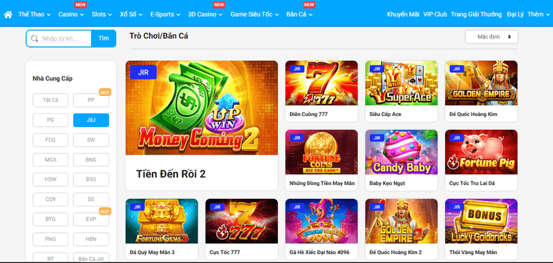 sảnh slot JILI