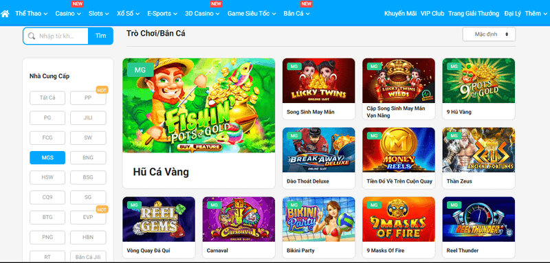 sảnh slot microgaming