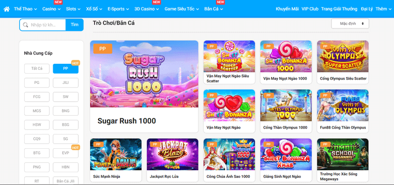 sảnh slot pragmatic play