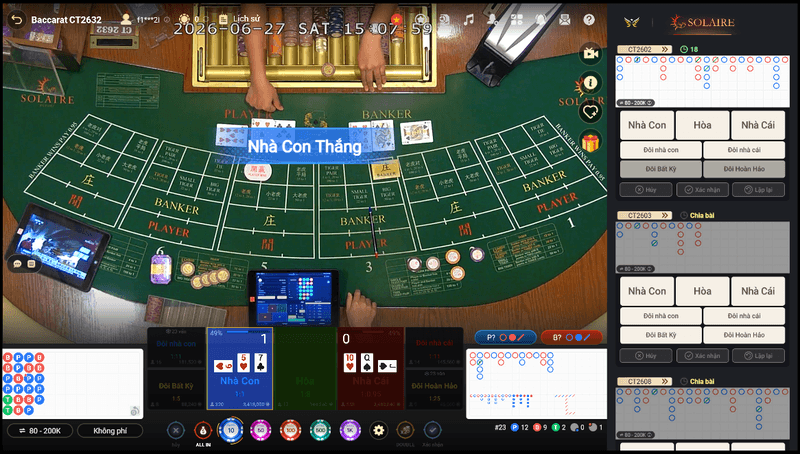 baccarat tại on casino