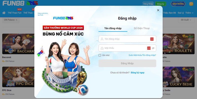 đăng nhập fun88 2026