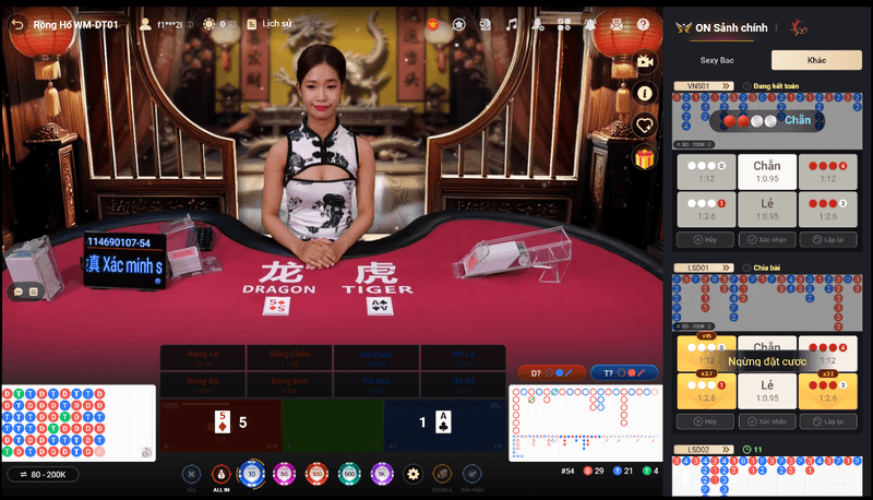 dragon tiger tại on casino